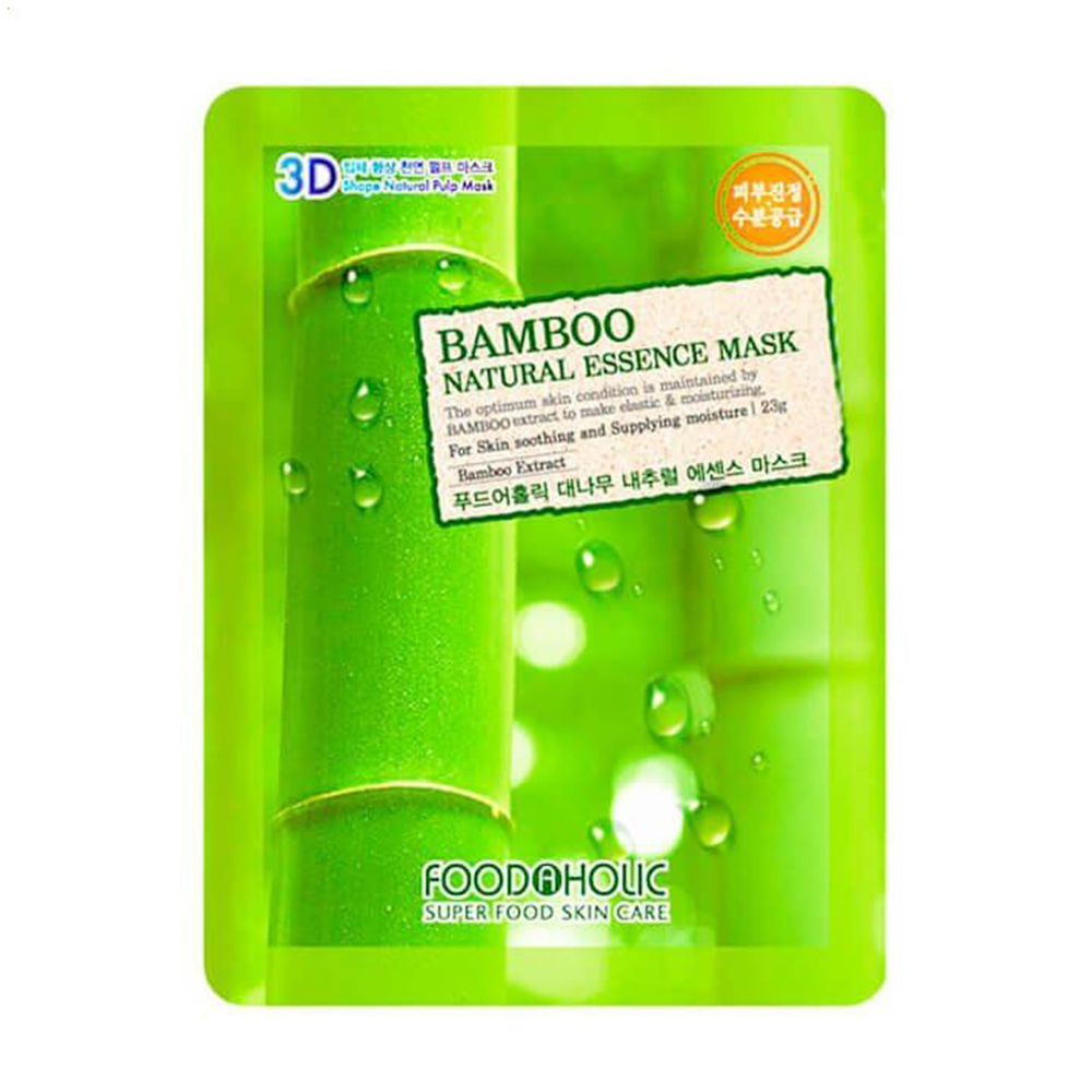 Тканинна 3D-маска для обличчя Food A Holic Natural Essence Mask Bamboo з екстрактом бамбука, 23 г